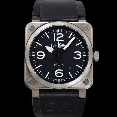벨엔로즈 남성용 인스트루먼트03 BR03A-D-BL-STSRB 오토매틱 9015타입 42mm 우레탄줄 블랙 다이얼 bel4113 Ⅳ
