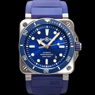 벨엔로즈 남성용 인스트루먼트03 BR03A-D-BLU-STSRB 오토매틱 9015타입 42mm 우레탄줄 블루 다이얼 bel4115 Ⅳ