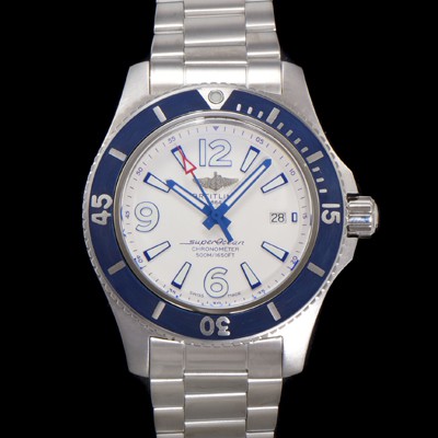 브라이틀링 남성용 슈퍼오션 A17366D81A1S1 오토매틱 2824타입 42mm 메탈줄 화이트 다이얼 bre6045 Ⅳ