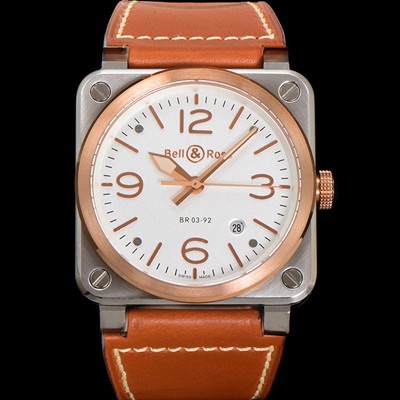 벨엔로즈 남성용 인스트루먼트03 BR03A-WH-STPGSC 오토매틱 9015타입 42mm 우레탄줄 화이트 다이얼 bel4119 Ⅳ