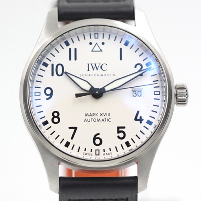 아이더블유씨 남성용 파일럿 워치 마크 XVIII IW327004 어린왕자 에디션 센트럴 해킹 세컨즈 40mm 화이트 다이얼 오토매틱 무브먼트 iwc4077 Ⅳ