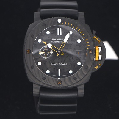 파네라이 남성용 서브멀시브 GMT 카보텍 네이비 실 PAM01324 오토매틱 Cal.P9000타입 44mm 블랙 다이얼 pan5231 Ⅳ