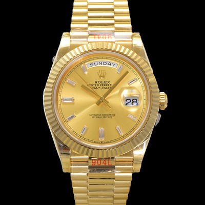 로렉스 남성용 New 데이데이트 m228238-0005 무게187g 18K 옐로우골드 40mm 오토매틱 Cal.2836-2 타입 샴페인 바게트 다이얼 rol5395 Ⅳ