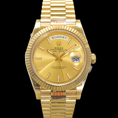 로렉스 남성용 New 데이데이트 m228238-0003 무게187g 18K 옐로우골드 40mm 오토매틱 Cal.2836-2 타입 샴페인 다이얼 rol5396 Ⅳ