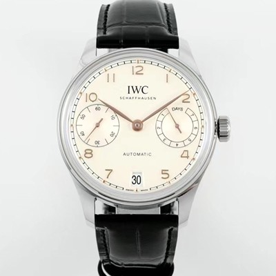 아이더블유씨 남성용 포루투기즈 IW501701 세븐데이즈 42mm 오토매틱 무브먼트 화이트 다이얼 iwc4101 Ⅳ