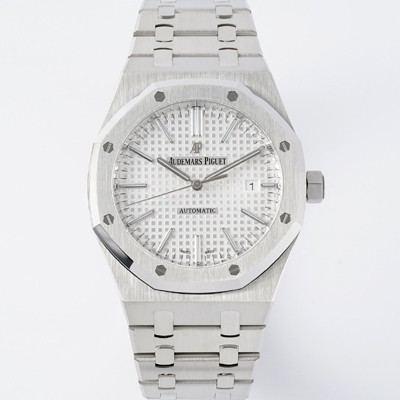 오데마피게 남성용 15400ST.OO.1220ST.02 로얄오크 41mm 오토매틱 Cal.3120무브먼트 실버 와플 다이얼 aud6526 Ⅳ