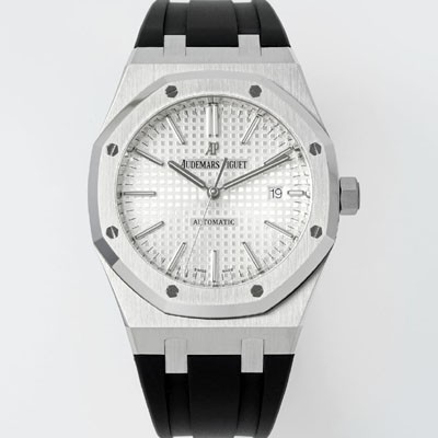 오데마피게 남성용 15400ST.OO.1220ST.02 로얄오크 41mm 오토매틱 Cal.3120무브먼트 실버 와플 다이얼 aud6530 Ⅳ