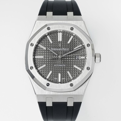 오데마피게 남성용 15400ST.OO.1220ST.04 로얄오크 41mm 오토매틱 Cal.3120무브먼트 그레이 와플 다이얼 aud6531 Ⅳ