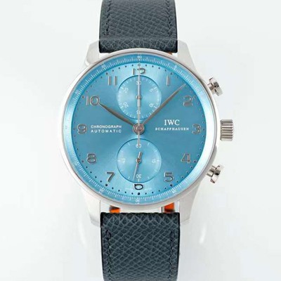 아이더블유씨 남성용 신상품 포르투기즈 IW371626 크로노그래프 41mm 오토매틱 Cal.69355 타입 아이스 블루 다이얼 iwc4116 Ⅳ