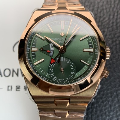 바쉐런 콘스탄틴 남성용 오버시즈 듀얼타임 18K 로즈골드 오토매틱 칼리버 5200 타입 41mm 메탈줄 실버 다이얼 vac1174 Ⅳ