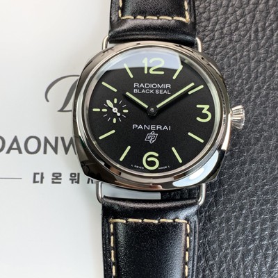파네라이 남성용 라디오미르 PAM00754 블랙 씰 로고 45mm 오토매틱 Cal.P.6000타입 블랙 다이얼 pan5241 Ⅳ