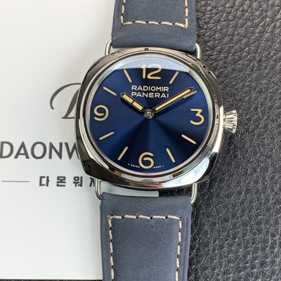 파네라이 남성용 라디오미르 PAM01383 오피치네 3데이즈 45mm 오토매틱 Cal.P.6000타입 블루 다이얼 pan5243 Ⅳ