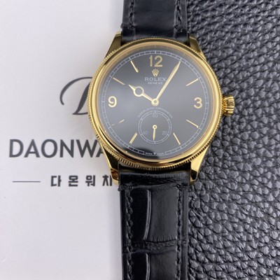 로렉스남성용 셀리느 1908 퍼페추얼 m52508 18K 옐우골드 39mm 오토매틱 Cal.7140타입 블랙 다이얼 rol5628 Ⅳ