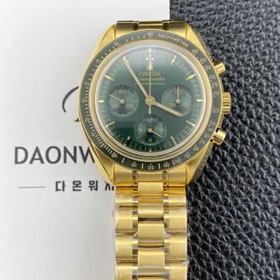 오메가 남성용 스피드마스터 프로페셔널 310.60.42.50.10.001 문워치 42mm 18K 옐우골드 수동형 Cal.3861타입 그린 다이얼 omg0266 Ⅳ
