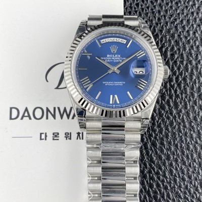 로렉스 남성용 New 데이데이트 m228239-0007 40mm 오토매틱 Cal.3255타입 블루 로만 다이얼 rol5634 Ⅳ