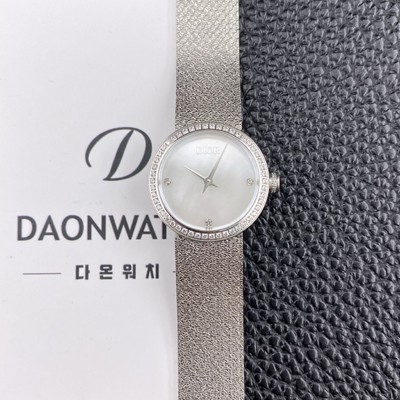 디올 여성용 라디드 사틴 25mm 다이아몬드 쿼츠 무브먼트 화이트 자게 다이얼 dio1007 Ⅳ