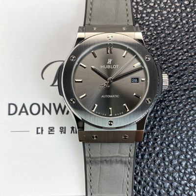 휴블렛 남성용 클래식 퓨전 542.NX.7071.LR 42mm 오토매틱 2892타입 그레이 다이얼 hub2143 Ⅳ