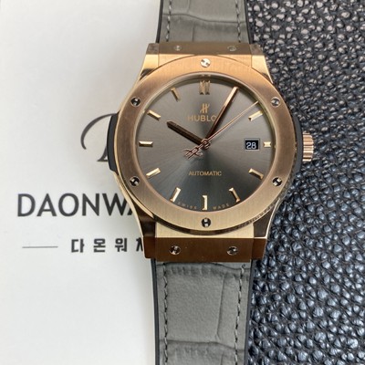 휴블렛 남성용 클래식 퓨전 511.OX.7081.LR 18K 로즈골드 42mm 오토매틱 2892타입 그레이 다이얼 hub2144 Ⅳ