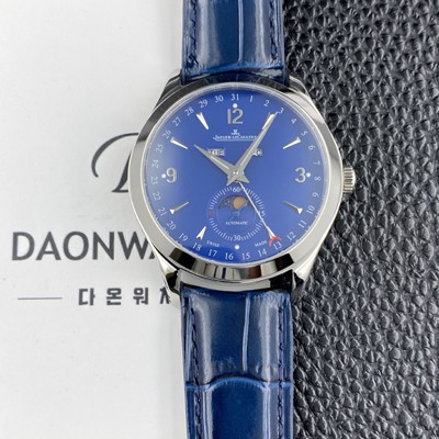 예거르쿨트르남성용 마스터 캘린더 문페이즈 39mm 오토매틱 cal.866타입 블루 다이얼 jag0432 Ⅳ