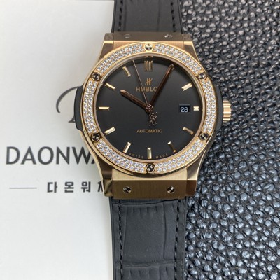 휴블렛 남성용 클래식 퓨전 542.OX.1181.LR.1104 18K 로즈골드 42mm 오토매틱 2892타입 블랙 다이얼 hub2148 Ⅳ