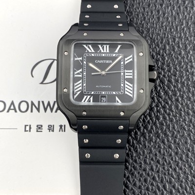 까르띠에 남성용 산토스 드 까르띠에 워치 WSSA0039 라지 39.8mm 오토매틱 9015 무브먼트 블랙 다이얼 car69395 Ⅳ