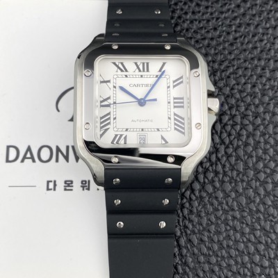 까르띠에 남성용 산토스 드 까르띠에 워치 WSSA0018 라지 39.8mm 오토매틱 9015 무브먼트 화이트 다이얼 car69396 Ⅳ