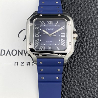 까르띠에 남성용 산토스 드 까르띠에 워치 WSSA0071 라지 39.8mm 오토매틱 9015 무브먼트 블루 다이얼 car69398 Ⅳ
