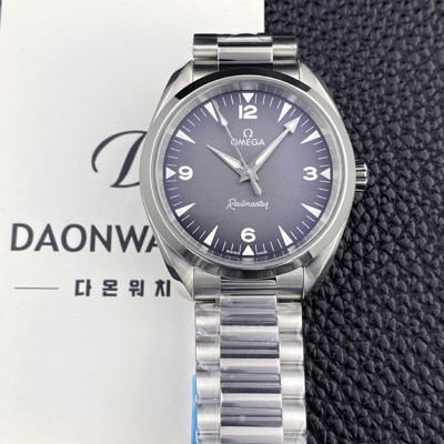 오메가 남성용 레일마스터 235.10.38.20.06.001 코액시얼 마스터 38mm 크로노미터 오토매틱 Cal.8806타입 그레이 그라데이션 다이얼 omg0270 Ⅳ