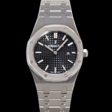 오데마피게 여성용 로얄오크 67650ST.OO.1261ST.01 브레이슬릿 33mm 쿼츠 무브먼트 블랙 와플 다이얼 AUD0254 Ⅳ