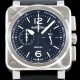 벨엔로즈 남성용 인스트루먼트 BR 03-94 STEEL 크로노그래프-스틸42mm 블랙 다이얼 오토매틱 무브먼트 BEL4250 Ⅳ