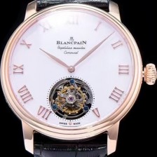 블랑팡 남성용 투어빌론 42mm 화이트다이얼 BLA42040 Ⅳ