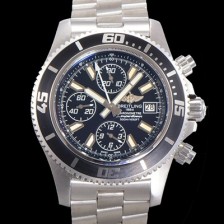 브라이틀링 남성용 에어로마린 슈퍼오션 어비스 크로노그래프 오토매틱 Eta7750-2 타입 44mm 메탈시계 블랙다이얼 bre4984 Ⅳ