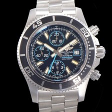 브라이틀링 남성용 에어로마린 슈퍼오션 어비스 크로노그래프 오토매틱 Eta7750-2 타입 44mm 메탈시계 블랙다이얼 bre4983 Ⅳ