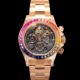 로렉스남성용 데이토나 40mm 크로노그래프 18k 로즈골드 오토매틱 Cal.4130 무브먼트 스켈레톤 다이얼 rol5380 Ⅳ