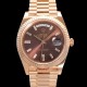 로렉스 남성용 데이데이트 m228235-0003 18K 로즈골드 40mm 오토매틱 Cal.3255 타입 브라운 다이얼 rol5298 Ⅳ