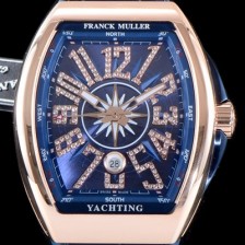 프랭크 뮬러 남성용 마스터 컴플리케이션 V45 SC DT YACHTING 5N 뱅가드 요팅!! 고급스러운 18K로즈골드 케이스 블루 다이얼 스위스 ETA 2824-A2오토매틱 FRA0450 Ⅳ