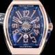 프랭크 뮬러 남성용 마스터 컴플리케이션 V45 SC DT YACHTING 5N 뱅가드 요팅!! 고급스러운 18K로즈골드 케이스 블루 다이얼 스위스 ETA 2824-A2오토매틱 FRA0450 Ⅳ