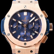 휴블렛 남성용 New pgrade!!빅뱅 301.PX.7180.LR 18K 로즈 골드 크로노그래프 44MM 블루 다이얼 수정형 ETA 7750 오토매틱 무브먼트 HUB0231 Ⅳ