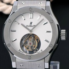 휴블렛 남성용 솔로 뱅 투어빌론 화이트 다이얼/세라믹 베젤 화이트다이얼 HUB1054 Ⅳ