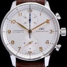 아이더블유씨 남성용 2017년 업그레이드! 포르투기즈 IW371445 화이트 다이얼 IWC0204 Ⅳ
