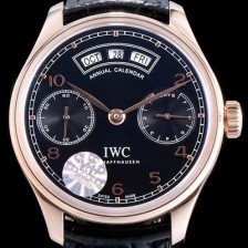 아이더블유씨 남성용 포르투기즈 애뉴얼 캘런더 로즈골드 IW503504 블랙 다이얼 IWC0200 Ⅳ