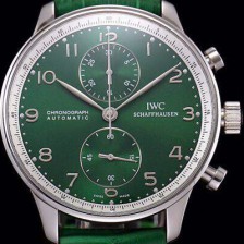 아이더블유씨 남성용 포르투기즈 오토매틱 크로노그래프 그린 다이얼 IWC4200 Ⅳ