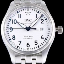 아이더블유씨 남성용 파일럿 마크18 IW327002 스틸 40mm 화이트 다이얼 스틸 브레이슬릿 iwc4072 Ⅳ