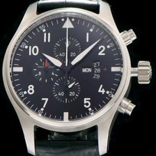 아이더블유씨 남성용 스위스 쿼츠 파일럿 블랙 다이얼 IWC0400 Ⅳ