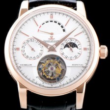 예거르쿨트르 남성용 마스터 그랑 트래디션 5042420 퀀템 퍼페추얼 18K 로즈골드 화이트 다이얼 아시안 투어빌론 탑재 무브먼트 JAG0414 Ⅳ