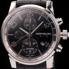 몽블랑 남성용 타임워커 크로노 SS 블랙 다이얼 43mm MON4230 Ⅳ