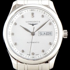 론진 남성용 마스터 컬렉션 L2.755.5.97.7 클래식 데이데이트 논크로노 모델!! 화이트 텍스쳐드 다이얼 브레이슬릿 오토메틱 무브먼트 LON0410 Ⅳ