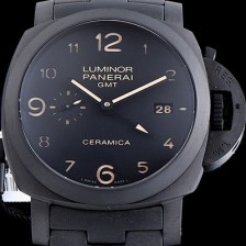 파네라이 남성용 투토네로 루미노르 1950 GMT PAM00438 오토매틱 Cal. P 9001 무브먼트 블랙 다이얼 PAN0204 Ⅳ