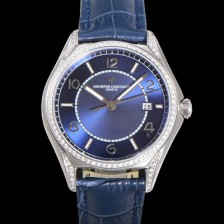 바쉐론 콘스탄틴 남성용 피프티식스 Ref.4600E 오토매틱 1326 타입 40mm 보석/큐빅 가죽줄 블루 다이얼 vac1148 Ⅳ