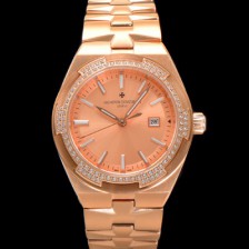 바쉐런 콘스탄틴 여성용 오버시즈 4605V200R-B968 18K 로즈골드 오토매틱 무브먼트 35mm 샴페인 다이얼 vac1145 Ⅳ